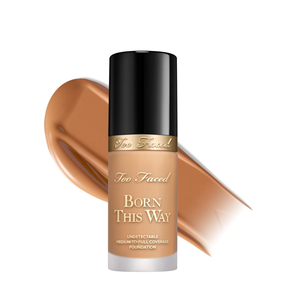 Too Faced foundation front packaging showing bottle and label, clear product identity