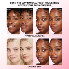 Too Faced medium beige shade swatch on forearm showing true-to-tone matching benefit