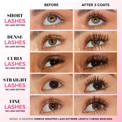 Too Faced brush close-up illustrating precise application and lash reach