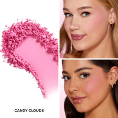 Too Faced pan close-up highlighting velvety powder texture and blendability
