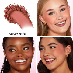 Too Faced close-up of powder texture highlighting velvety finish and blendability