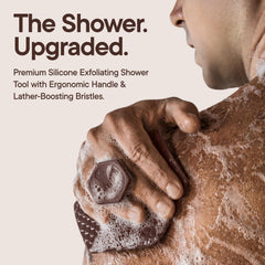 TOOLETRIES ergonomic handle detail demonstrating secure grip for safer shower use