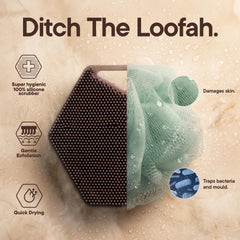 TOOLETRIES hanging loop drying on hook for fast airflow and reduced odor
