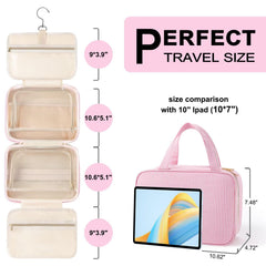 TOPEAST open bag displaying organized toiletries for quick access