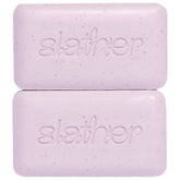 Topicals Slather front packaging showing two bars and benefits