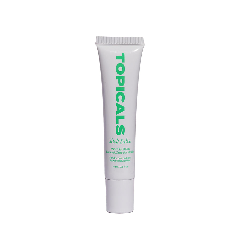 Topicals slick salve mint front packaging showing compact tube and branding