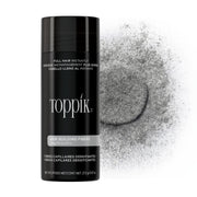 Toppik front packaging in gray showing product size and brand