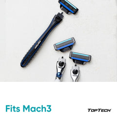 Toptech macro of blade edges highlighting precise cutting geometry