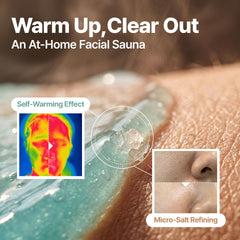 Torhop being applied to cheek with warming effect for deep cleanse