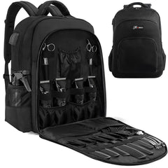 TORIBIO backpack front view showing pockets and professional look for easy access