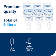 Tork extra mild sealed refill bottle highlighting hygienic closed system