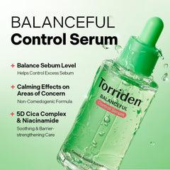 Torriden serum texture droplet on fingertip, shows lightweight absorption