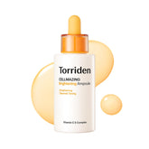 Torriden front packaging showing ampoule bottle and box, highlights size and design