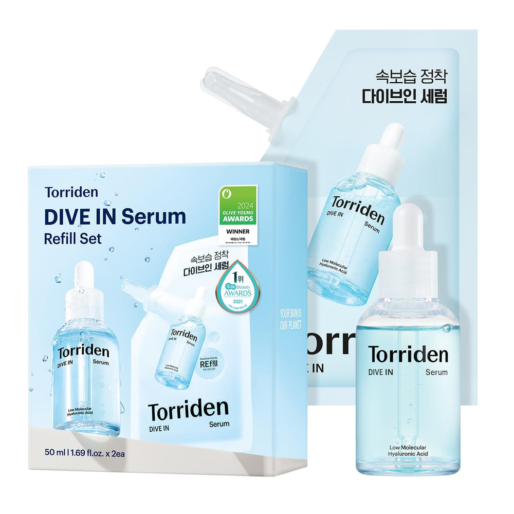 Torriden front bottle showing sleek label and easy dispensing benefit
