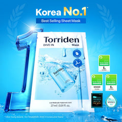 Close-up of Torriden sheet texture highlighting dense serum retention for hydration