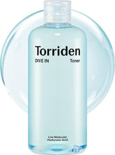 Torriden bottle front view showing clean design and hydrating benefits