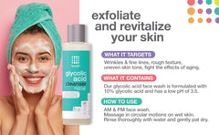 TOUCH ingredients label close-up highlighting glycolic acid and botanicals