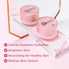 TOUCH IN SOL open jar revealing creamy balm that nourishes skin
