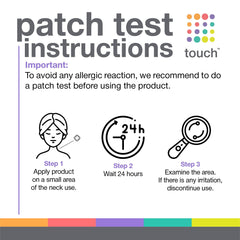 TOUCH scrub on hand demonstrating application amount and gentle exfoliation