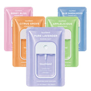 Touchland front packaging showing five travel-size mists and convenience