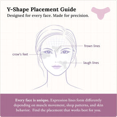 Toute Nuit patch applied to forehead frown area to reduce creasing