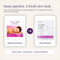 Toute Nuit single Y-shaped patch close-up for precise fit benefit