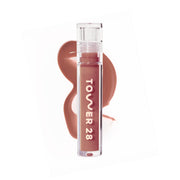 Tower 28 front packaging showing Cashew shade and small travel tube benefit: easy portability