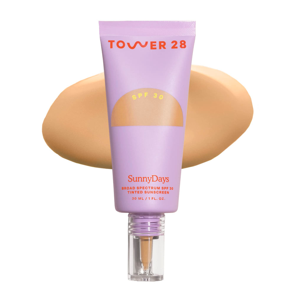 Tower 28 front label showing SunnyDays SPF 30 for clear protection
