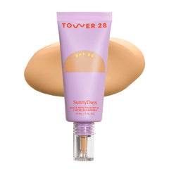 Tower 28 front label showing SunnyDays SPF 30 for clear protection