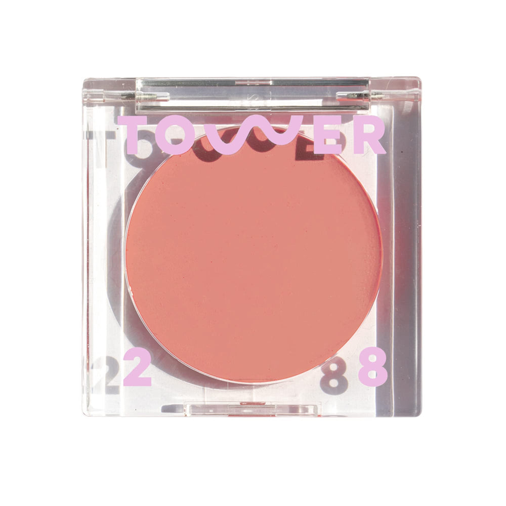 Tower 28 front packaging showing compact tinted balm and rosy nude shade benefit