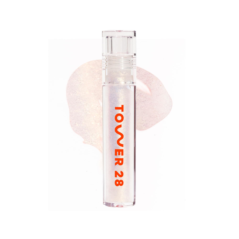 Tower 28 front packaging showing glossy tube and product benefit of clean formula