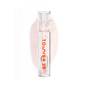 Tower 28 ShineOn front packaging showing compact gloss and branding benefit: easy travel