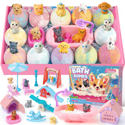 Toylink front packaging showing colorful bath bombs and gift-ready box benefit delight