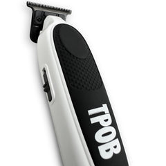 TPOB trimmer in use trimming a beard for controlled detailing and professional finish