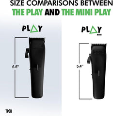 TPOB XO PLAY blade close-up with oil reservoirs for longer lubrication and smoother cuts