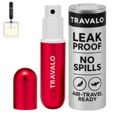 Travalo Classic HD front view showing elegant red body and easy carry benefit