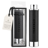 Travalo Walzer front view in black showing sleek design and portability