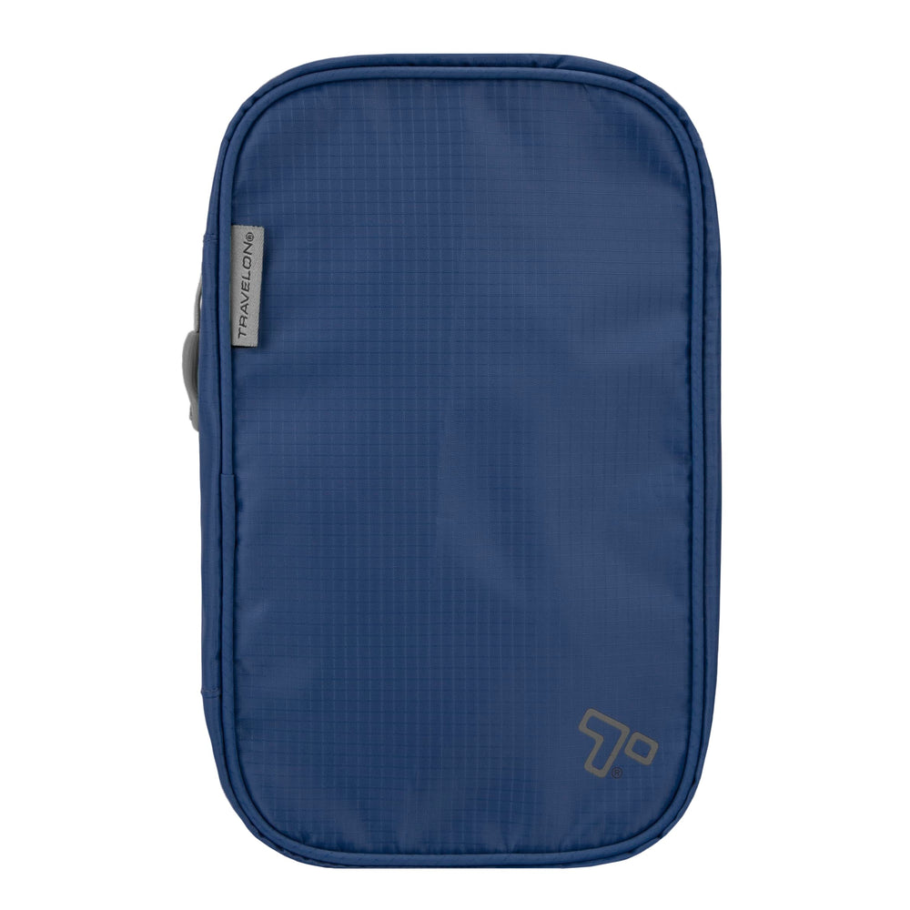 Travelon front view shows compact shape and easy packing benefit