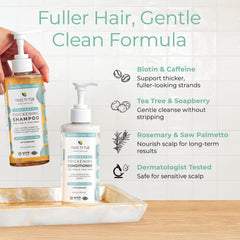 Tree To Tub conditioner bottle close-up label showing argan oil and aloe