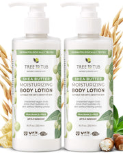 Tree To Tub front packaging showing unscented lotion for daily hydration