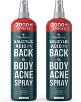 TreeActiv front packaging showing two 4 fl oz acne sprays and benefits