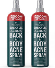 TreeActiv front packaging showing two 4 fl oz acne sprays and benefits