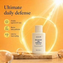 TREECELL drops on hair strand illustrating targeted nourishment and improved shine