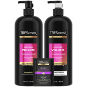 TRESemmé front packaging showing full-size shampoo and conditioner for volumizing benefit