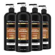 TRESemmé front packaging of Botanique Nourish conditioner showing 28 oz bottle benefit hydration