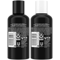 TRESemmé bottle closeup label highlighting product name and benefits