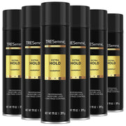 TRESemmé front packaging showing six cans and product benefit