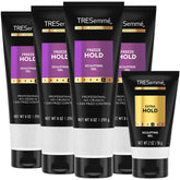 TRESemmé front packaging showing four full-size bottles for reliable hold