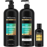 TRESemmé front packaging showing full shampoo, conditioner and mask, gift-ready