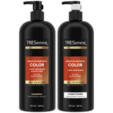 TRESemmé front packaging showing both 28 oz bottles and color protection benefit